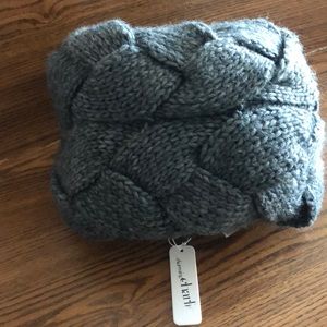 Gray Braided Infinity Winter Neck Warmer